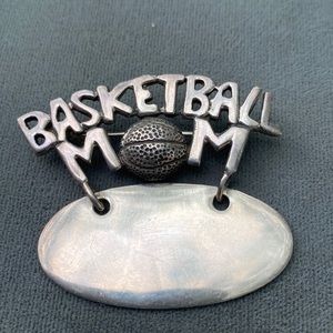 Sterling Silver ‘Basketball Mom’ broach